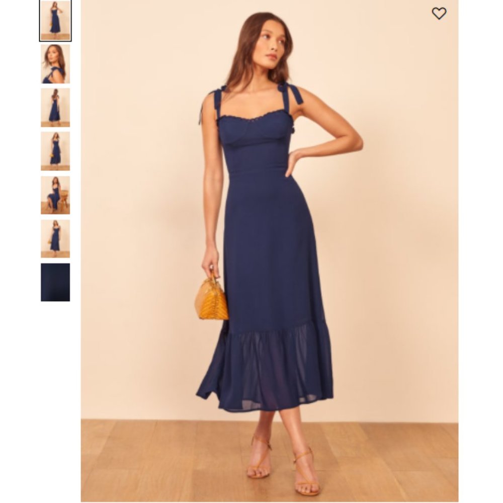 NWT! Reformation Nikita Dress - Blue, Size 2